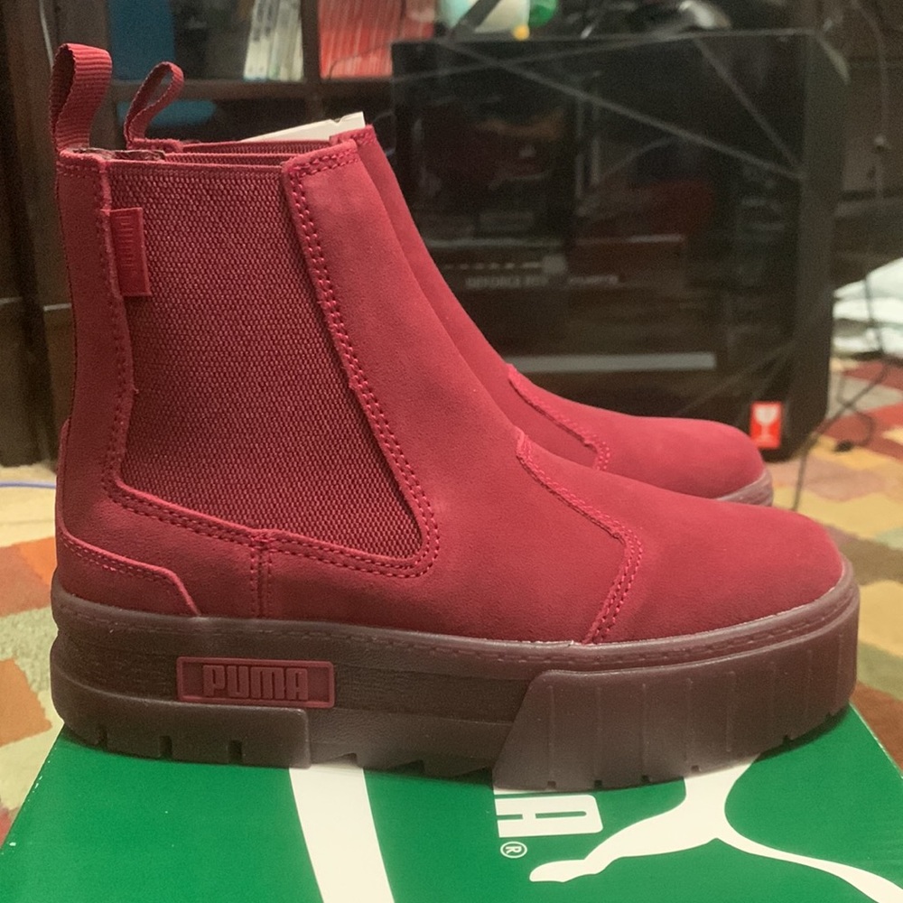 PUMA Womens Mayze Chelsea Curtain Call Suede Boots size 6.5
